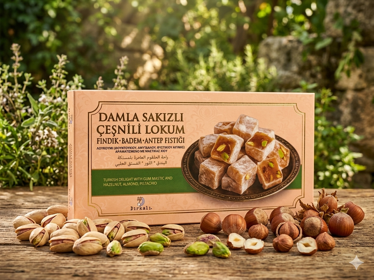 TURKISH DELIGHT WITH FLAVOURED GUM MASTIC 250 gr - Görsel 4